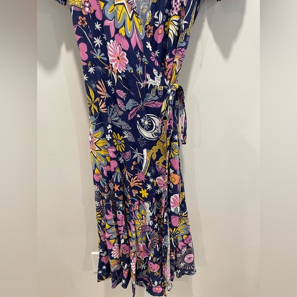 ModCloth Kaleidoscopic Dreamscape Midi Wrap Dress Size 2 - Picture 5 of 9